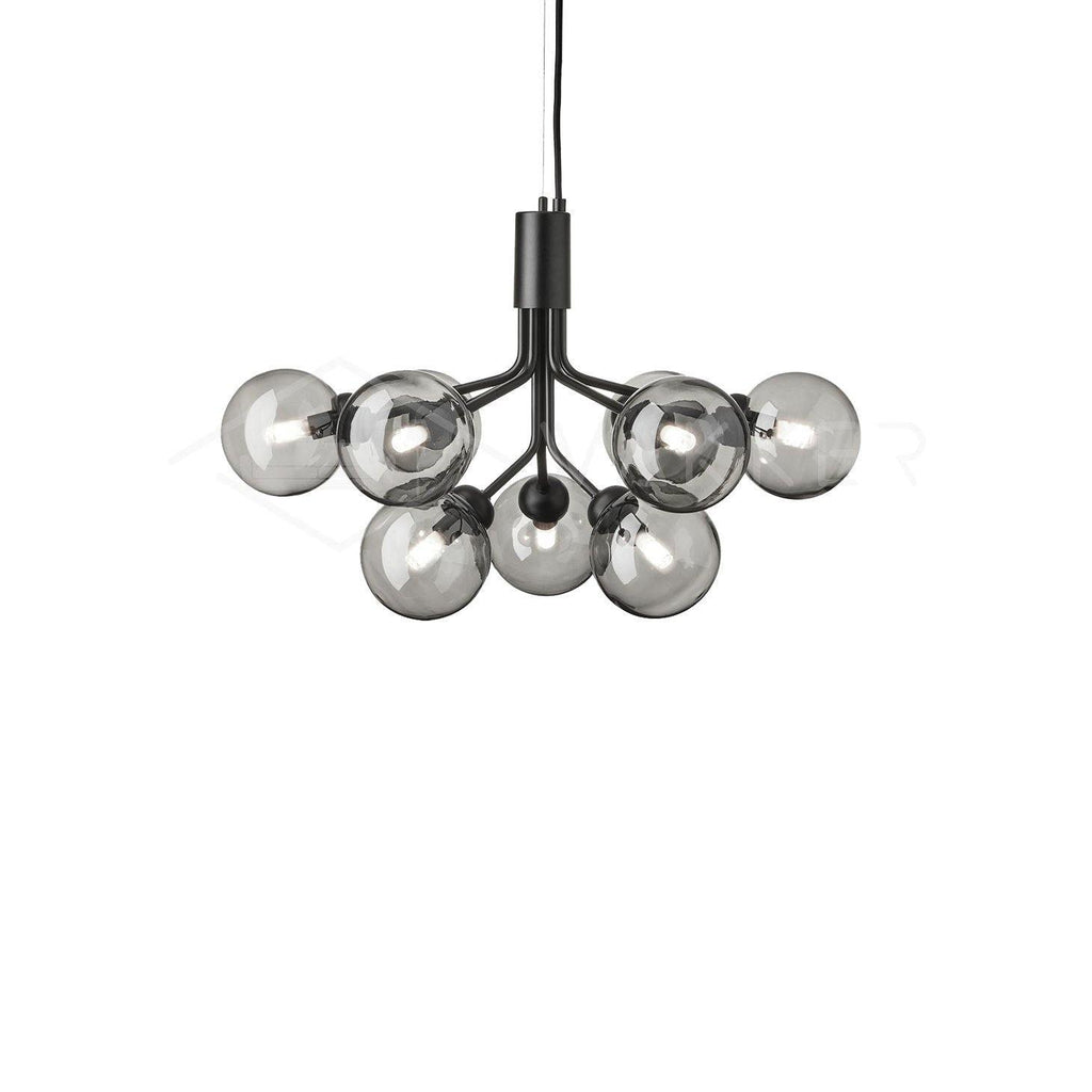 Lustra Pendant Lamp Glass Globe Cluster Brass