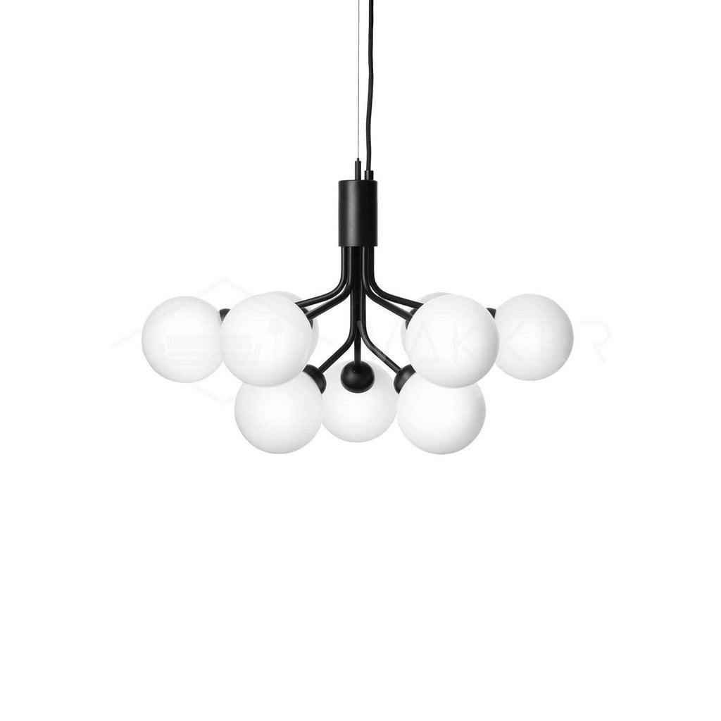 Lustra Pendant Lamp Glass Globe Cluster Brass