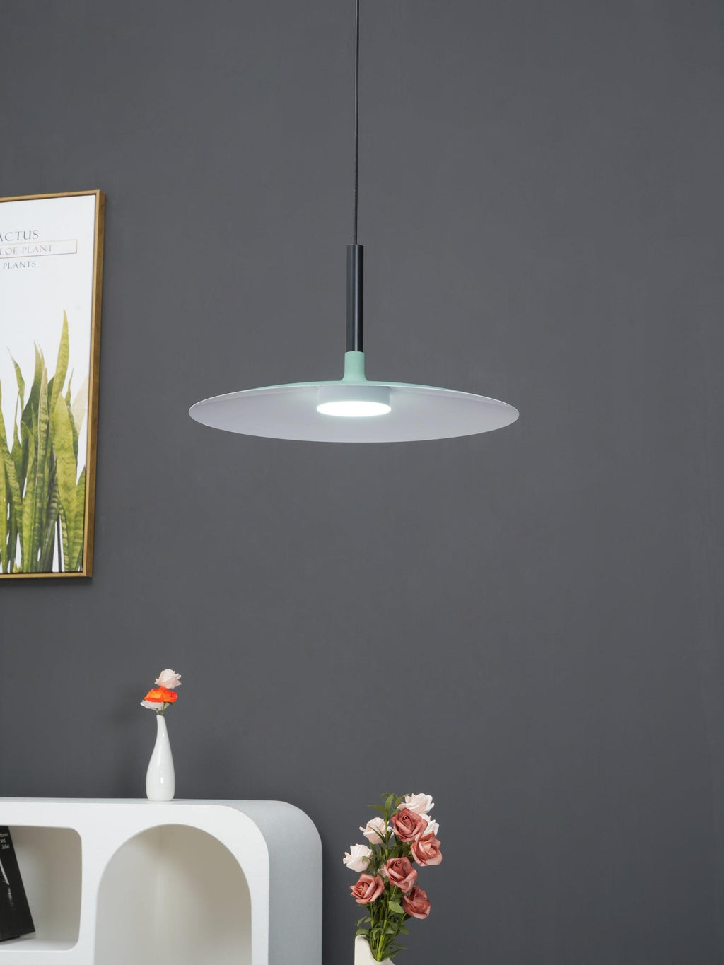 Lustra Pendant Lamp Aluminum Flat Disc