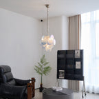 Aurora Chandelier Aqua Blue Murano Glass Disc Coastal
