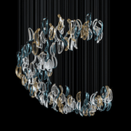 Cascading Contemporary Glass Chandelier