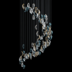Cascading Contemporary Glass Chandelier