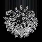 Cascading Contemporary Glass Chandelier