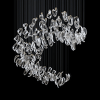 Cascading Contemporary Glass Chandelier