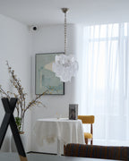 Aurora Chandelier Apricot Murano Glass Disc Layered Artistic