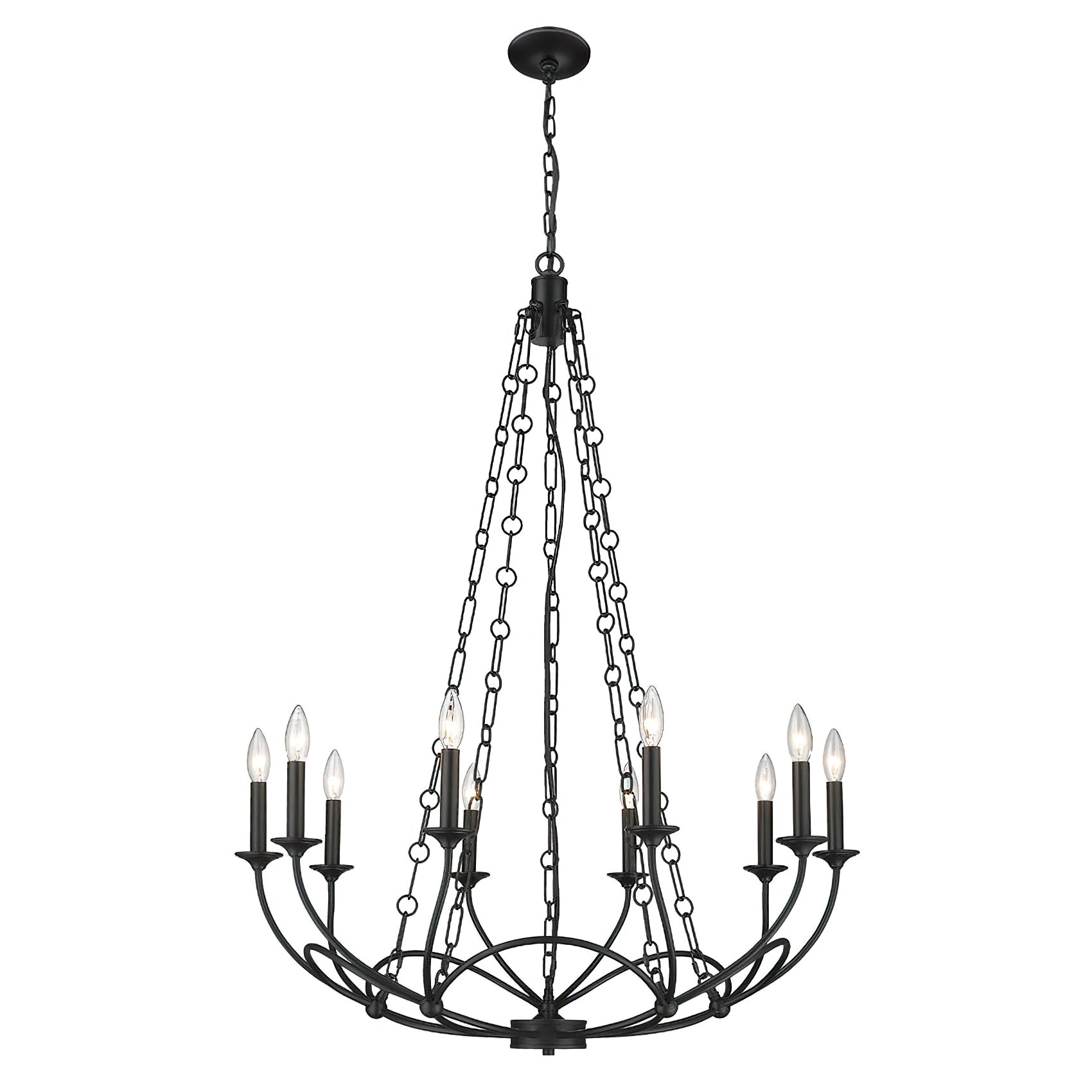 Arabella Candle-style   Circular Design Chandelier