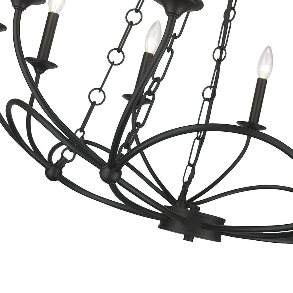 Arabella Candle-style   Circular Design Chandelier