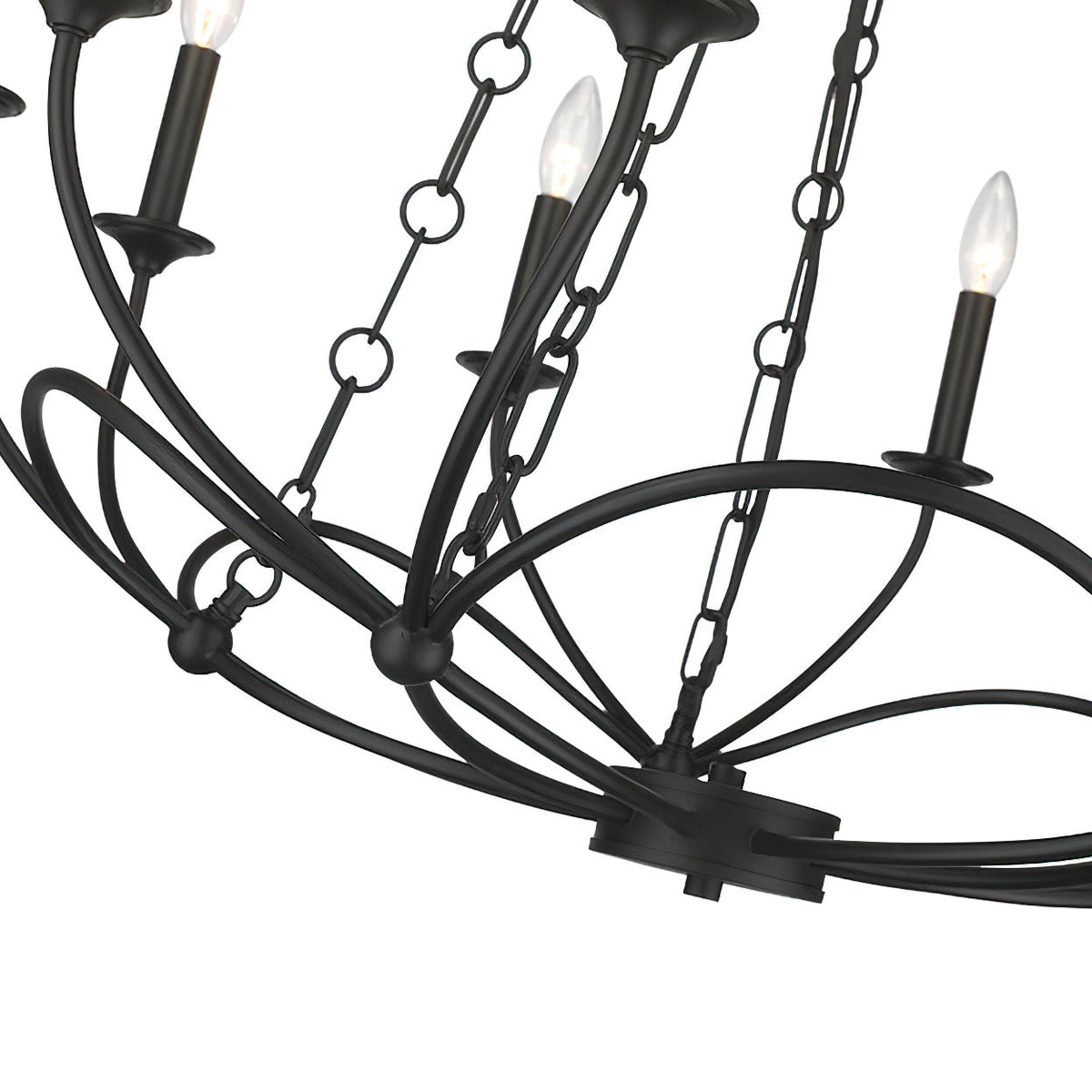 Arabella Candle-style   Circular Design Chandelier