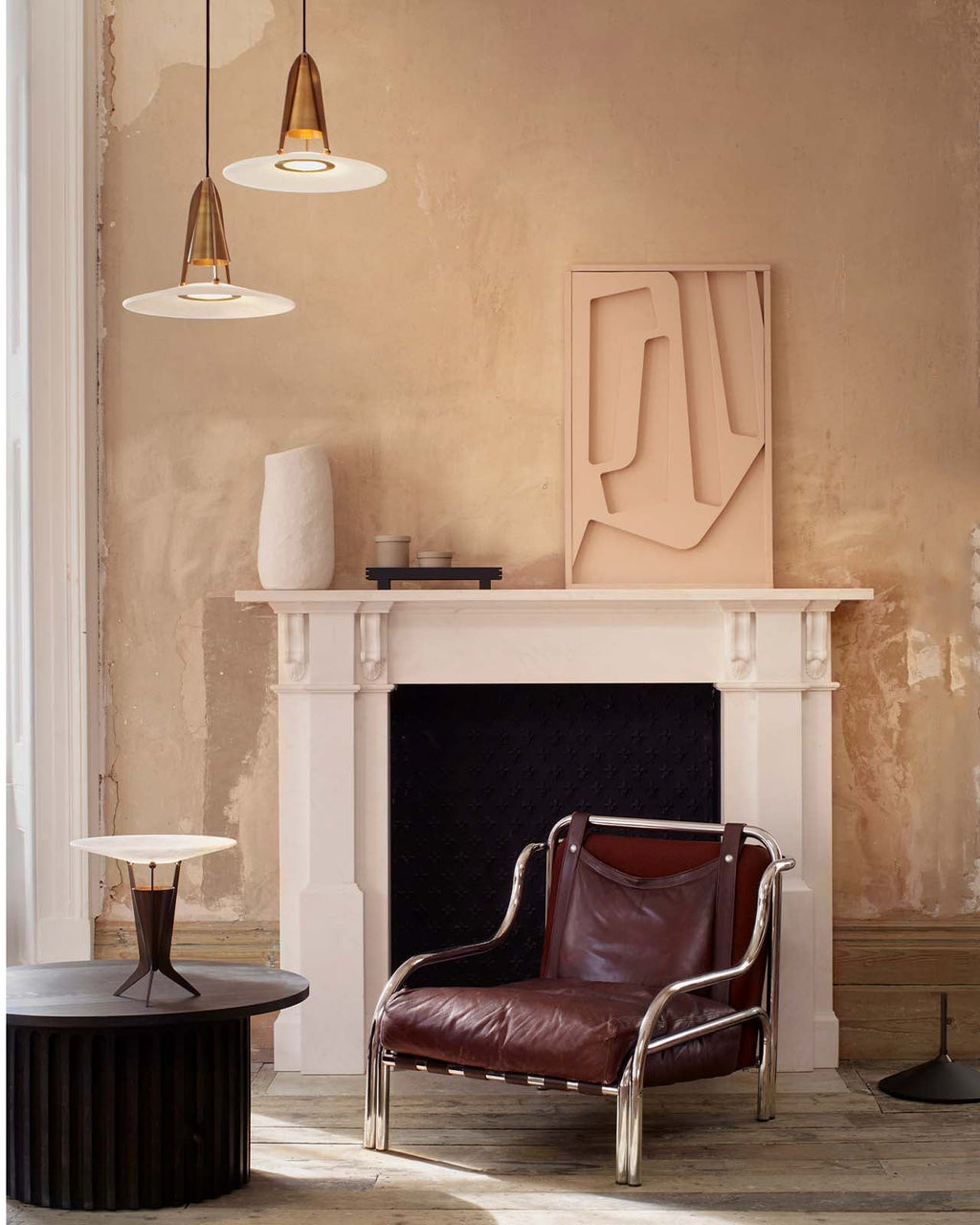 Aragon Pendant Light Alabaster & Fusion