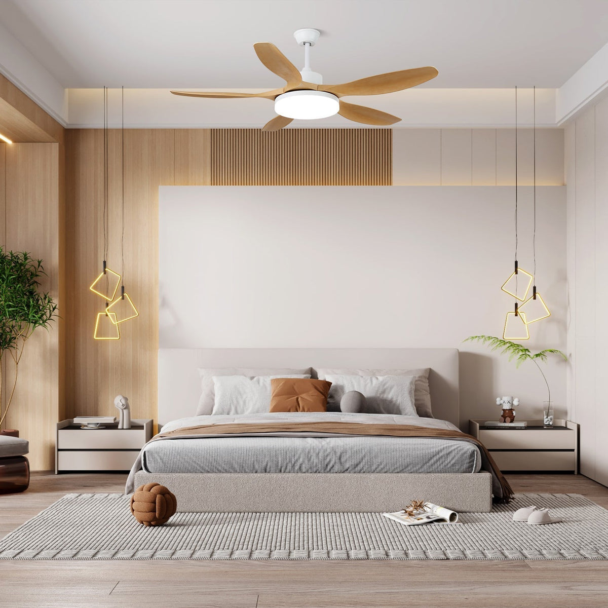 Nielsen Modern   Ceiling Fan Light 48/52 Livingroom