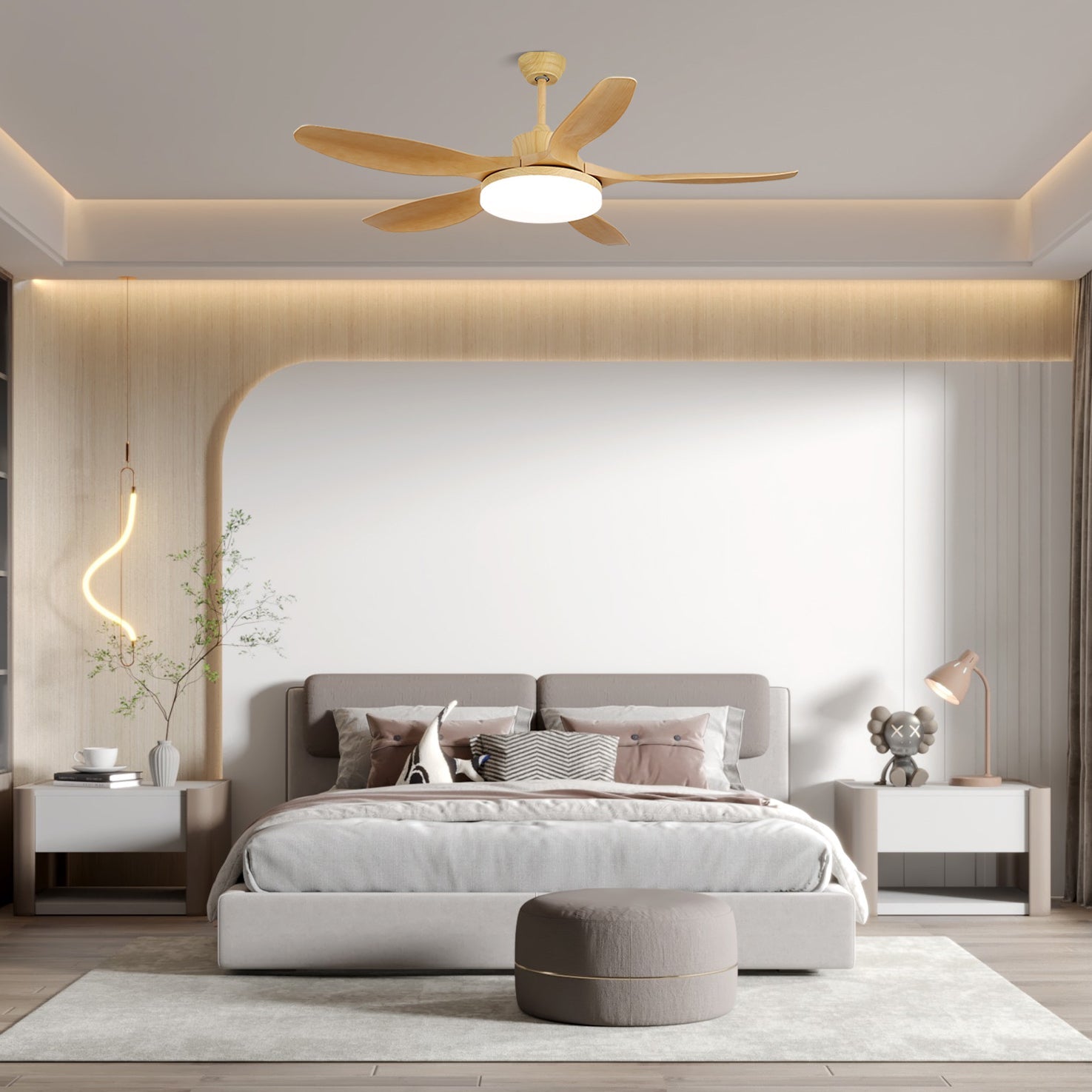 Nielsen Modern   Ceiling Fan Light 48/52 Livingroom