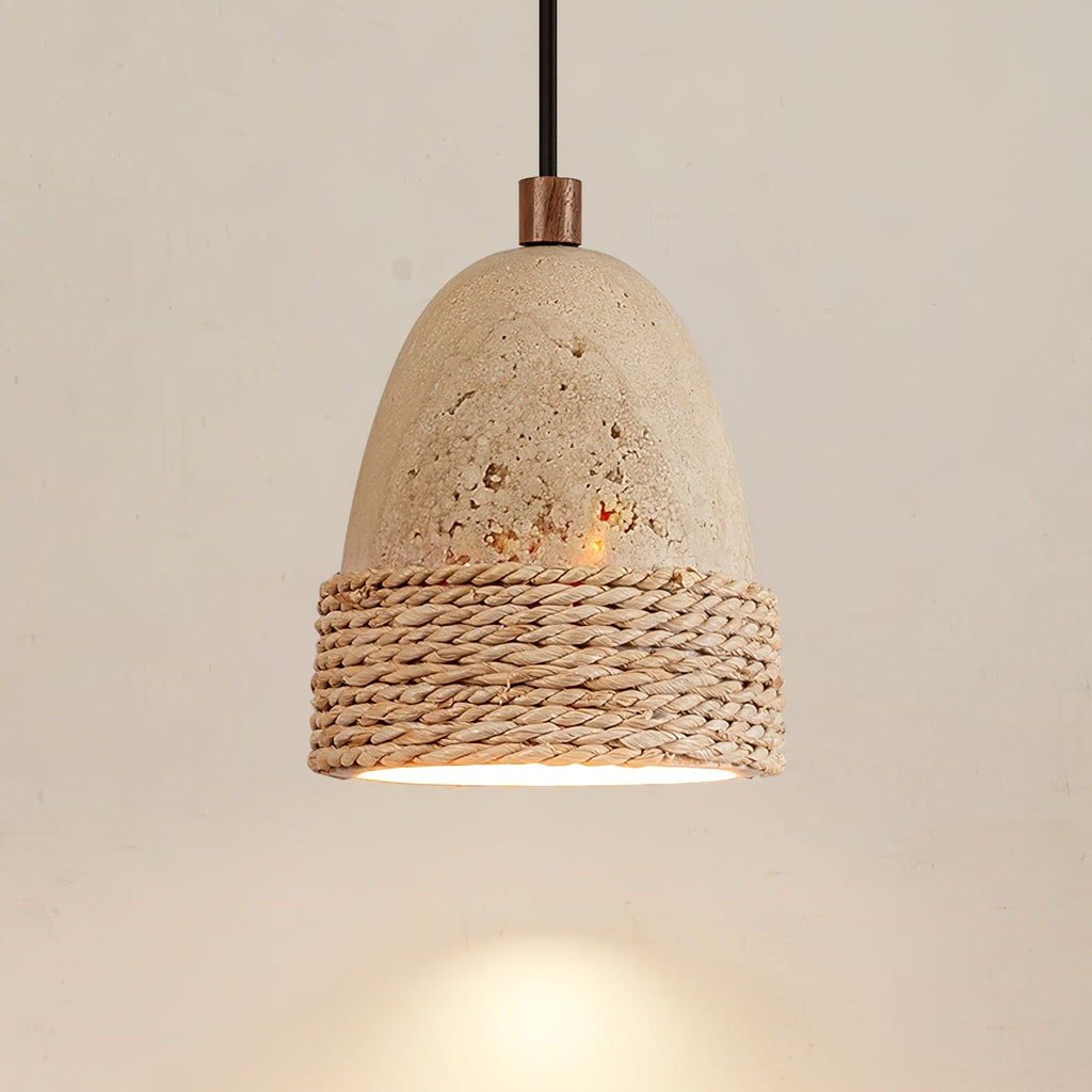 Arbor Minimalist Travertine Pendant Light
