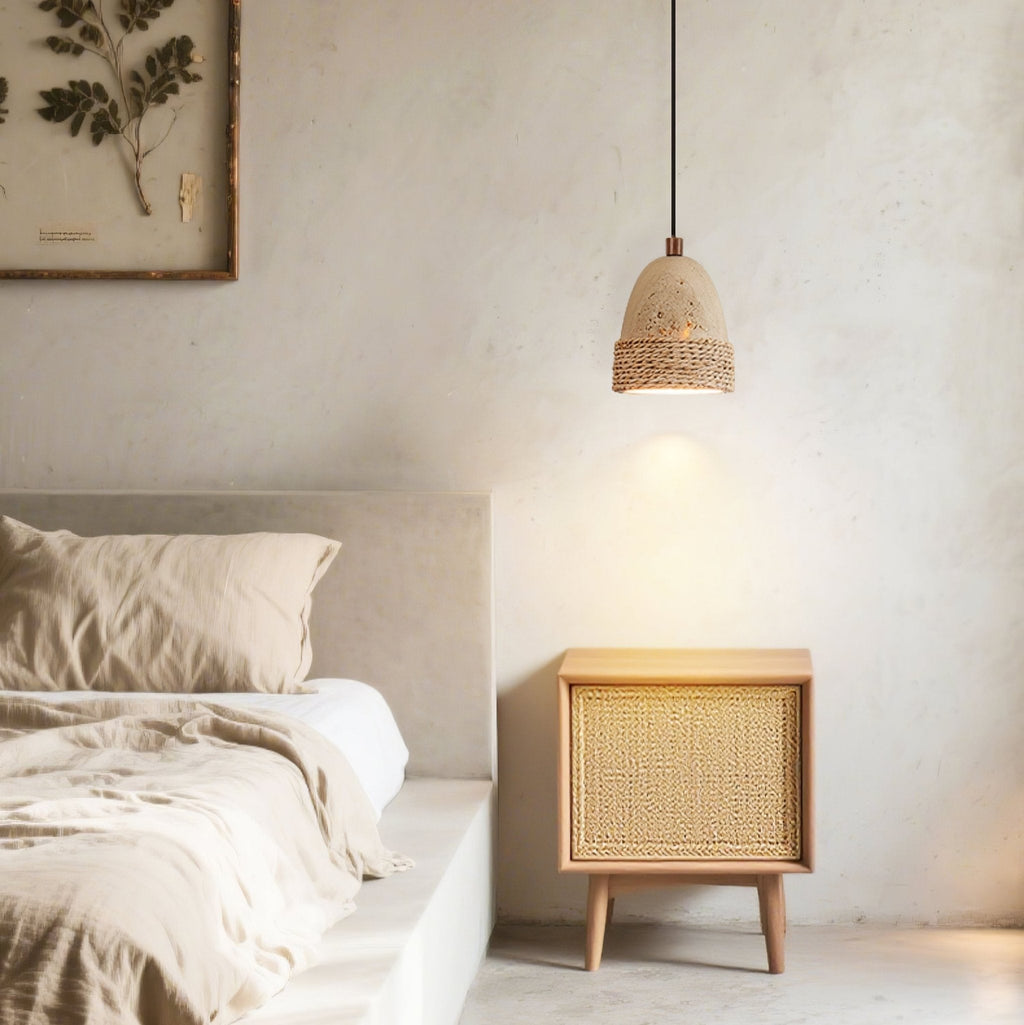 Arbor Minimalist Travertine Pendant Light