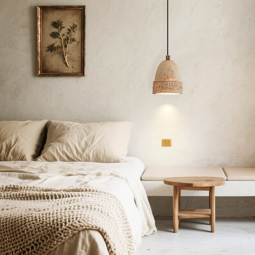 Arbor Minimalist Travertine Pendant Light
