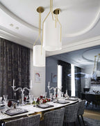 Lustra Chandelier LED 3-Lights Brass Modern