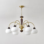 Aurora Chandelier Arched Globe White Shade