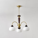 Aurora Chandelier Arched Globe White Shade