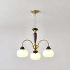 Aurora Chandelier Arched Globe White Shade