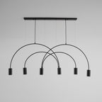 Solara Pendant Lamp Overlapping Cylinder Minimalist Dining Room