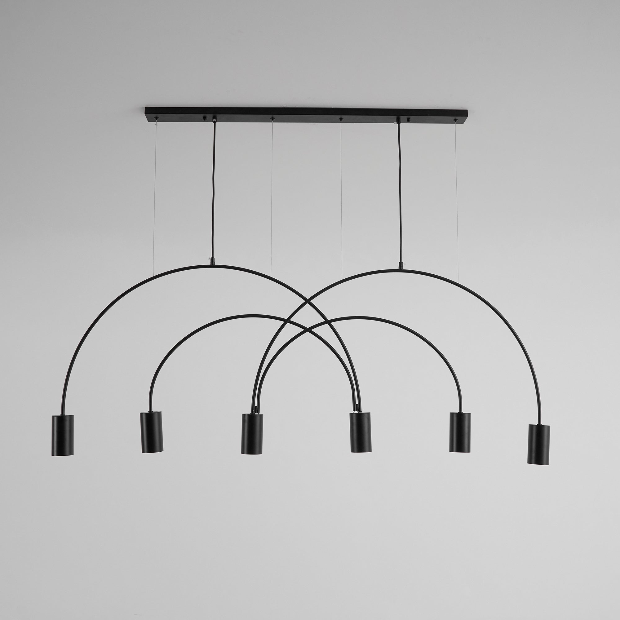 Solara Pendant Lamp Overlapping Cylinder Minimalist Dining Room