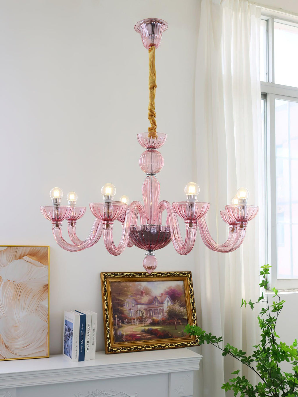 Lustra Chandelier Murano Glass Elegant Handcrafted