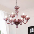 Lustra Chandelier Murano Glass Elegant Handcrafted