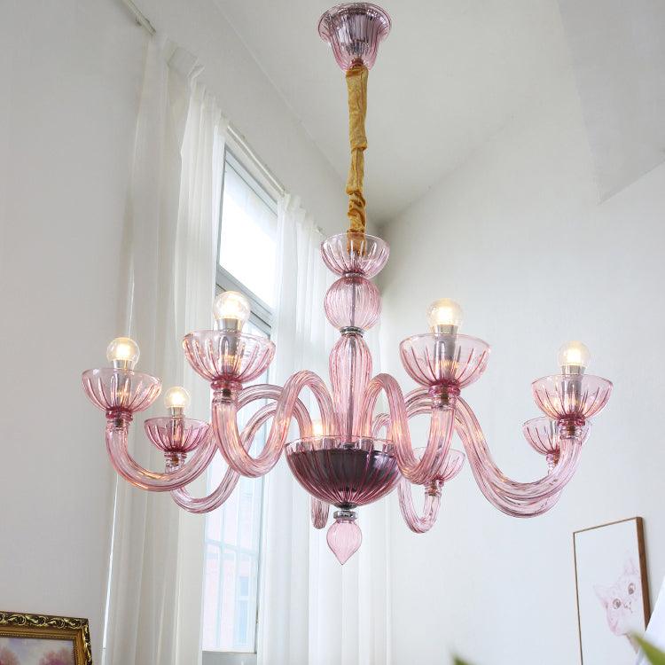 Lustra Chandelier Murano Glass Elegant Handcrafted