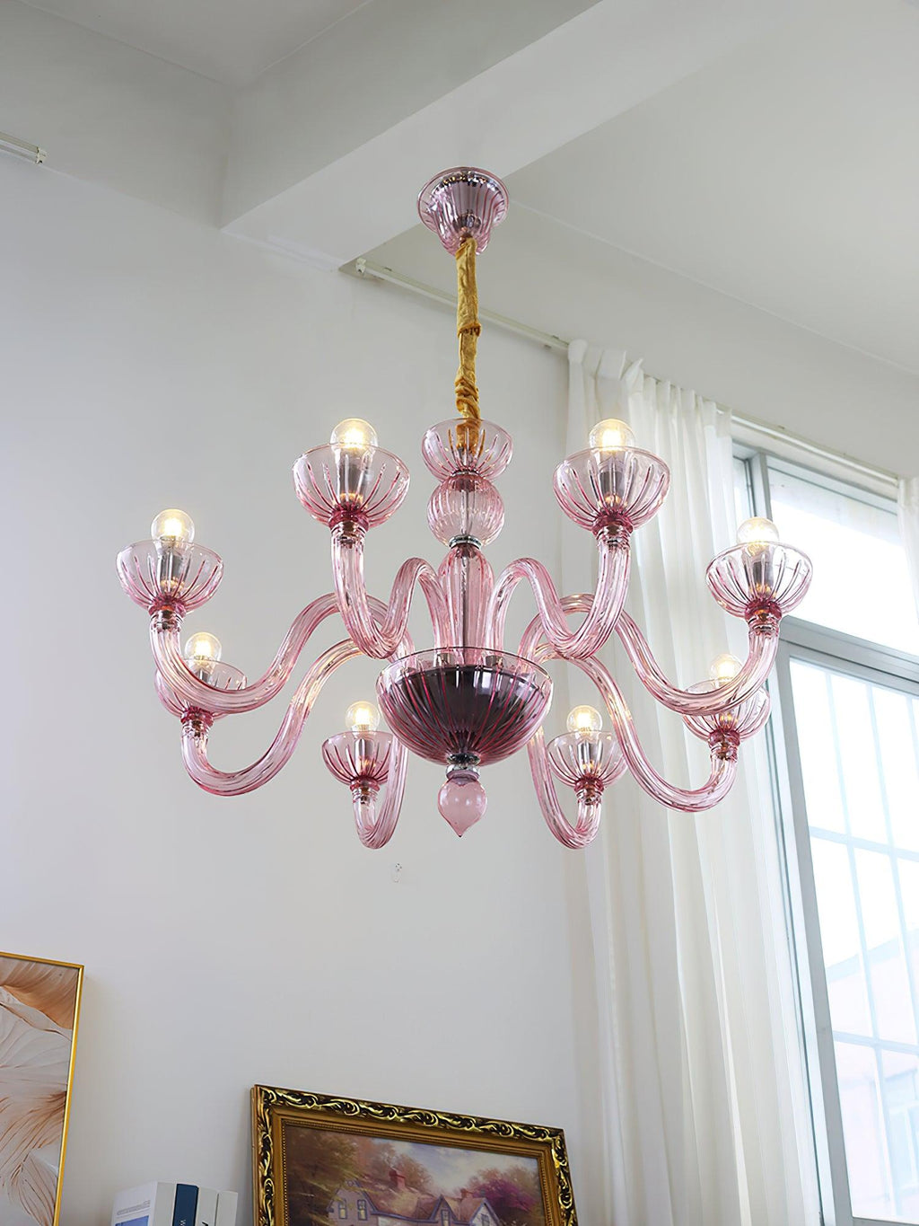 Lustra Chandelier Murano Glass Elegant Handcrafted