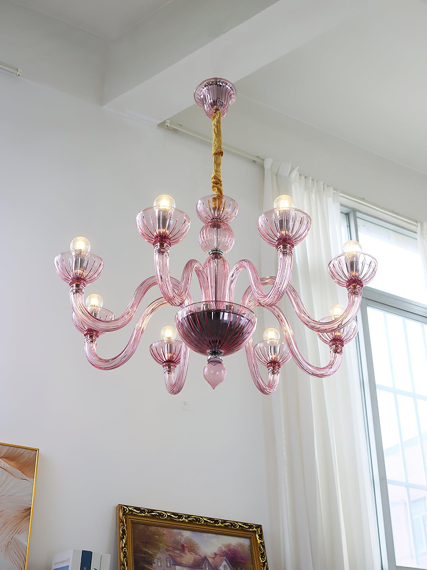 Lustra Chandelier Murano Glass Elegant Handcrafted