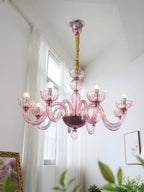 Lustra Chandelier Murano Glass Elegant Handcrafted