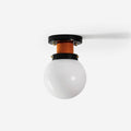 Aria Ceiling Lamp Globe Glass Orange