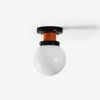 Aria Ceiling Lamp Globe Glass Orange