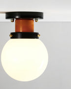 Aria Ceiling Lamp Globe Glass Orange