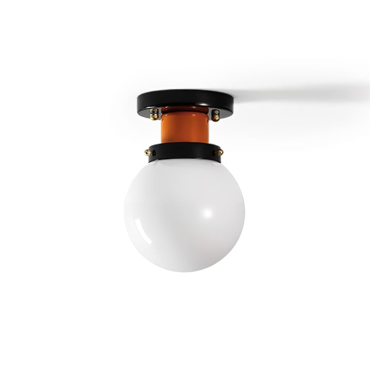 Aria Ceiling Light Spherical Glass Orange Black