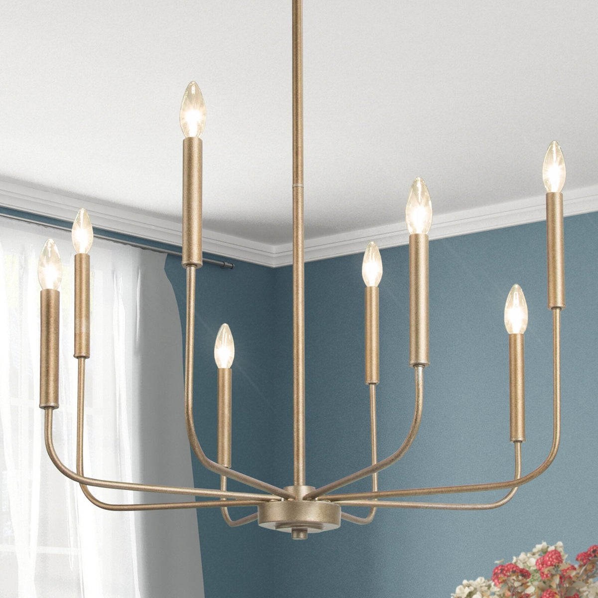 Ulfuvys Modern Candle Industrial Chandelier