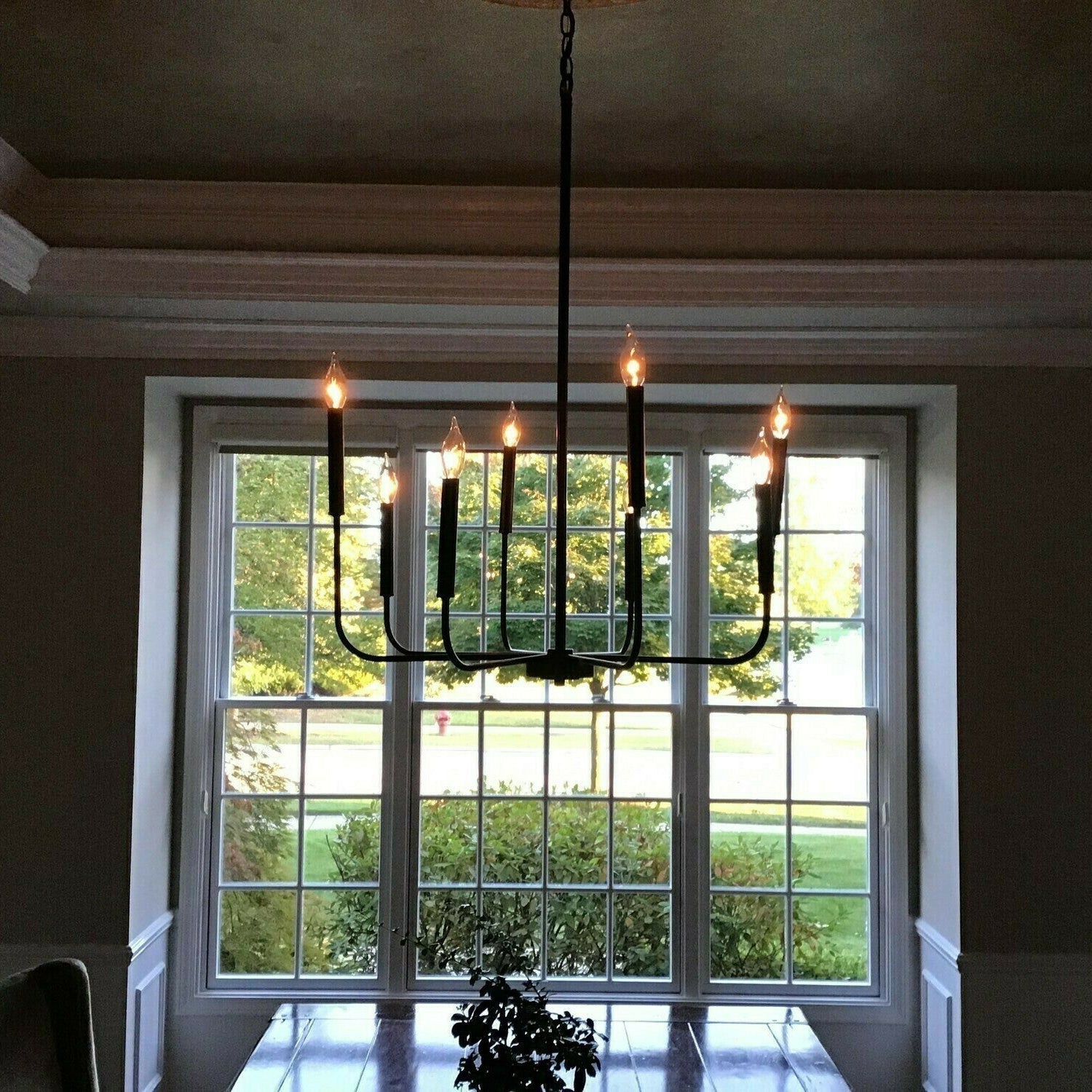 Ulfuvys Modern Candle Industrial Chandelier