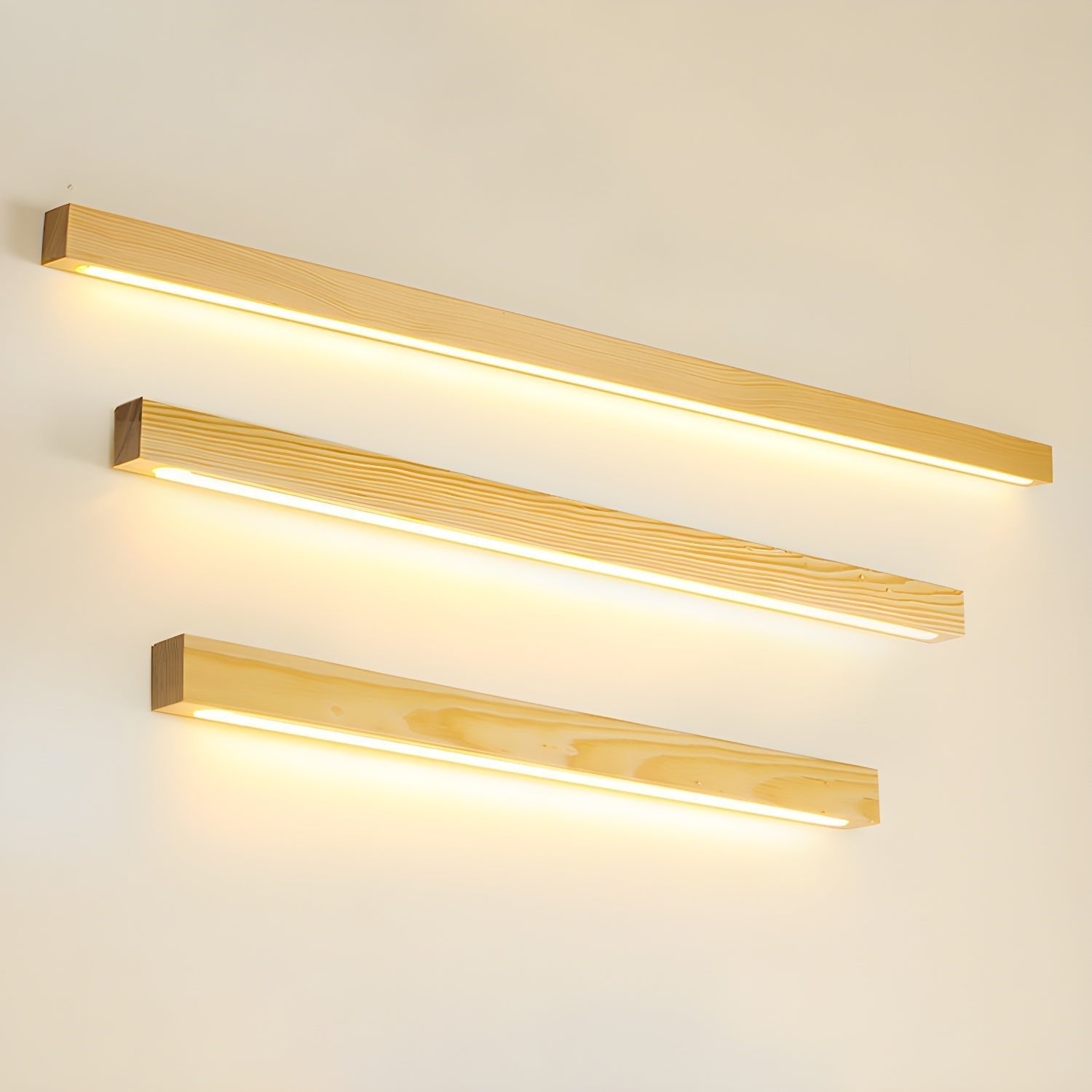 Lustra Wall Light Wood Linear Minimalist LED