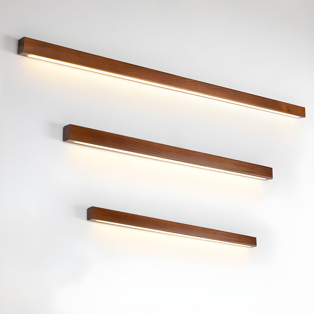 Lustra Wall Light Wood Linear Minimalist LED