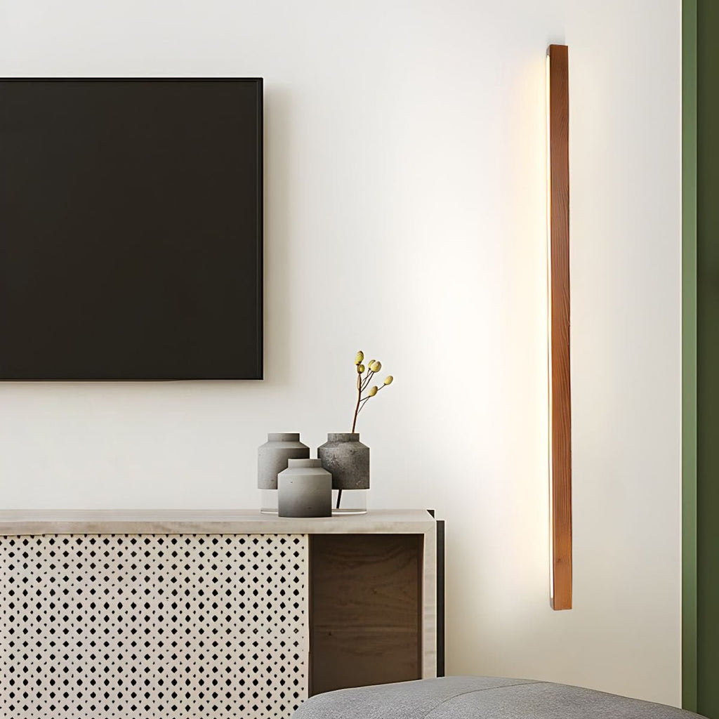 Lustra Wall Light Wood Linear Minimalist LED
