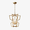 Lustra Chandelier Gold Lantern Frame