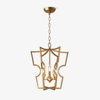 Lustra Chandelier Gold Lantern Frame