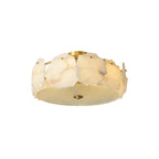 Zoruvys Sophisticated Disc Flat Alabaster Glass Ceiling Light