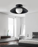 Ceiling Light in Canopy and Glass with Color Options