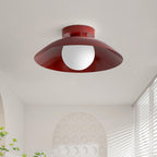 Ceiling Light in Canopy and Glass with Color Options
