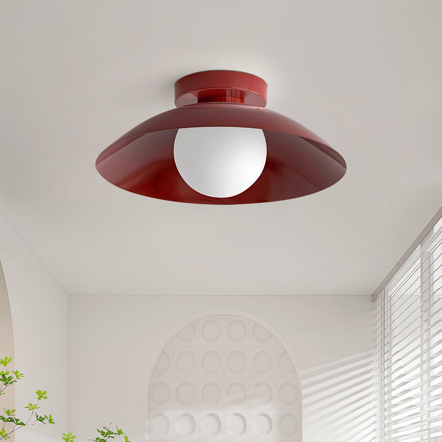 Ceiling Light in Canopy and Glass with Color Options