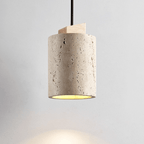 Arvo Minimalist Cylinder Travertine Pendant Lamp