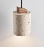 Arvo Minimalist Cylinder Travertine Pendant Lamp