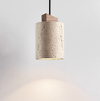 Arvo Minimalist Cylinder Travertine Pendant Lamp