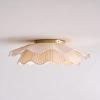 Ritta  Fabric Wave Ceiling Light Brass - image 4