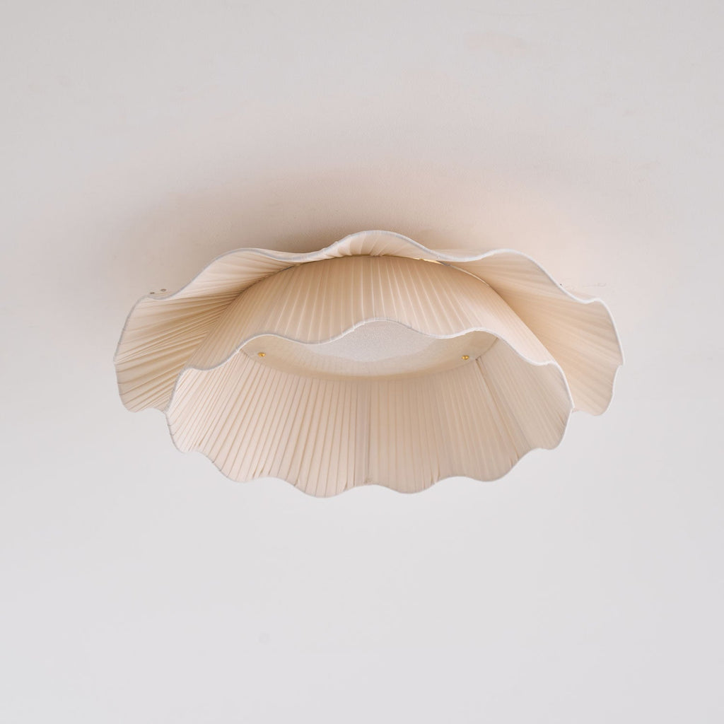 Ritta  Fabric Wave Ceiling Light Brass - image 6